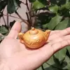 Adornos de Madera de Tuya Taihang Tallados a Mano, Piezas de Mango de Tetera Talladas a Mano, Decoraciones para Mesa de Té, Mascotas de Té