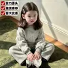 Conjunto de Niña Otoño Invierno Top Elegante Pantalones Deportivos Lindos Sudadera Dulce para Bebé Pantalones Largos Otoño Deporte Estilo Coreano Deporte