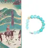 Dunhuang Investigación Pulseras de los Cinco Elementos y Cinco Colores Oro, Madera, Agua, Fuego y Tierra Pulseras de Ágata de Cristal para Atraer Riqueza y Fortuna