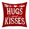 Venta Caliente Transfronteriza Funda de Almohada Temática de San Valentín Dibujos Animados de Amor Linda Impresión Digital Cojín Funda de Cojín Al Por Mayor
