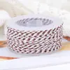 Fio de algodão de três cores de quatro fios Boting, pulseira de cordão colorido trançado feito à mão DIY, cordão para alça, resistente ao desgaste, material de cordão sem trama