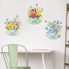 Nueva maceta de flores frescas pastorales LD93045 Taza sala de estar dormitorio porche decoración del hogar pegatinas de pared autoadhesivas al por mayor