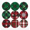 Bolsa de papel kraft con diseño de copos de nieve, diseño navideño, color rojo y verde, LB335