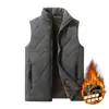 Chaleco 2566 [M-5XL]] Chaleco Grueso de Invierno con Bloqueo de Temperatura, Acolchado de Diamante con Felpa Gruesa, Cuello Alto, Resistente al Frío