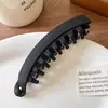 Presilha de cabelo tipo banana de tecido, simples e volumosa, tamanho grande, adequada para o trajeto diário, estilo gentil e despojado, presilha de cabelo vertical de acrílico