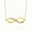Collar con Colgante de Plata de Ley S925 Símbolo del Infinito Figura de Ocho para Mujer, Venta Caliente Transfronteriza, Diseño de Nicho, Cadena para Clavícula Simple y de Moda
