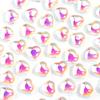 Contas de Vidro Coloridas em Formato de Coração Gradiente com Furo Passante Coração de Pêssego Contas Soltas DIY Pulseira Feita à Mão Acessórios para Penteado Joias Atacado