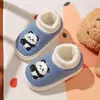 Pantuflas de algodón para niños y niñas, de invierno, con dibujos animados, lindas, para el hogar, cálidas, de felpa, para bebé, con talón cubierto, zapatos de algodón para el hogar para niños