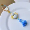 Joyas de Brocado Tejidas a Mano de la Dinastía Song, Llavero de Calabaza, Borla, Colgante de la Fortuna, Lanyard para Llaves de Coche, Accesorio Portátil para Hombres y Mujeres