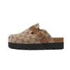 Plataforma Buccan Chinelos Toe Meio Chinelo Sapatos Femininos 2025 Primavera Novo Cyber Celebratory Retro Outwear Denim Buccan Sapatos