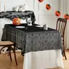 Toalha de mesa de renda preta com tema de fantasma para Halloween, toalha de mesa para decoração de festa, jogo americano, novo modelo de comércio exterior para uso doméstico