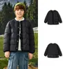 Ropa Infantil Balabala Chaqueta Ligera de Plumas para Niños Mayores, Abrigo de Moda de Invierno para Niñas y Niños, Cómodo
