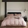 Juego de Cuatro Piezas de Algodón de Fibra Larga de Xinjiang Clase A de 160 Hilos 100% Algodón Algodón Puro Color Sólido Juego de Cama Sábanas Funda Nórdica Cama Sábanas de Cama Juego de Tres Piezas