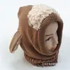 Bufanda cálida de lana para bebé de invierno gorro de una pieza estilo coreano gorro de una pieza de cachorro gorro cálido para bebé