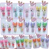 Nuevos Pendientes de Resina Colorida Dibujos Animados Lindos para Estudiantes Niños Mariposa Lazo Brillo Clip para Oreja Accesorios para Orejas Sin Perforar