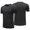 Camiseta de Secado Rápido Transfronteriza para Hombre Cuello Redondo Color Sólido Malla Transpirable Manga Corta para Exteriores Running Fitness Deportes