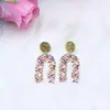 Aretes Personalizados de Corona de Carnaval Aretes de Máscara de Estrella Aretes Acrílicos Estampados Aretes para Mujer