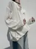 Cleanfit Blusa Tricô Vazada Masculina Moda Outono Marca Leve e Fina Proteção Solar Blusa Preguiçosa e Relaxada Camiseta de Manga Longa com Decote V