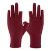 Guantes finos de spandex para hombre y mujer de primavera y otoño, protección solar, elásticos, medio dedo, dos dedos táctiles, para conducir, montar, trabajo al aire libre