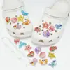 Perla de Resina Iridiscente Agujero Flor de Zapato 3D Accesorios Flor Estrella de Mar Concha DIY Hebilla de Zapato Desmontable Venta al por Mayor