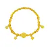 Loja de Ouro Mesmo Estilo Ouro Areia Auspicioso Desejoso Anel Corrente Pulseira Nova Super Brilhante Pedra Olho de Gato Contas Saltitantes Pulseira Atrai-Fortuna