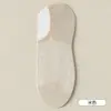 Calcetines de barco invisibles de malla transpirable para mujer, ultrafinos, antiolor, de corte bajo, para verano, que no se deslizan, calcetines cortos de moda
