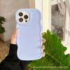Nueva funda transfronteriza para teléfono Apple 15 Macaron con dibujos animados para iPhone 13 con patrón de ondas y material de muñeca.