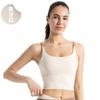Sutiã Esportivo Respirável Notting Nude Feminino de Alta Elasticidade Sutiã Tudo-em-Um Esportivo Fitness Yoga Colete Calças com Combinação de Cores