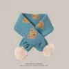 Oferta Especial Invierno Nuevo Estilo Bola de Lana Tejida Oso de Dibujos Animados Flor de Fresa Bufanda Cálida para Niños Niñas y Niños