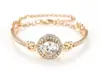 Pulsera de Moda Más Vendida para Mujer Pulsera Versátil Pulsera de Diamantes Brillantes de Temperamento Sencillo y Noble Pulsera