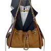 Bolso de Cadena con Patrón de Diamantes para Mujer, Nuevo Diseño de Nicho Otoño/Invierno 2026, Bolso de Hombro Único Cruzado, Bolso Cubo Popular para Debajo del Brazo