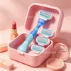 Navaja Manual para Mujer, Navaja Especial para Rasurar, Depilador de Axilas, Cuchillas de Acero Inoxidable Multicapa, Herramienta de Aseo para el Hogar