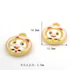 Colgante de Dibujos Animados Dorado Mate que Conserva el Color, Accesorios de Esmalte para Manualidades, Colgante de Alegría Afortunada y Pacífica, Encanto Pequeño de Hello Kitty
