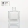 Garrafas Espessas para Aromaterapia no Atacado, Quadradas Transparentes Estilo Luxo, Em Estoque, Garrafas Simples para Casa, Garrafas Vazias para Decoração com Fragrância