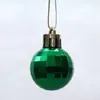 Decoração de Natal Bola Plástica Galvanizada Quadrada Formato Especial Dourada, Prateada, Vermelha, Verde e Azul Pingente Bola de Natal Pequena Atacado