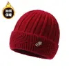 Gorro de invierno para mujer de mediana edad y ancianas, forrado de polar, cálido, gorro de lana tejido, adecuado para madres, abuelas y mujeres mayores, gorro de algodón estilo pullover