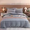 Juego de Cuatro Piezas de Algodón 100% Puro Clase A Espesado Cepillado Otoño e Invierno Juego de Cama Venta al por Mayor desde Fabricante Transfronterizo