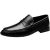 Zapatos Casuales de Cuero para Hombre, Nuevo Estilo Veraniego, Zapatos Formales de Negocios para Hombre, Cuero Genuino Blanco, Piel de Vaca de Primera Capa, Mocasines con Tacón