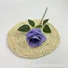 Flor Artificial Acácia Rosa Veludo Flor Única Transfronteiriça Decoração Salão de Casamento Material Floral Dia dos Namorados Rosa Flor Artificial Flor de Seda
