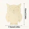 Decoración de Búho de Madera Transfronteriza Piezas de Madera para Pintura Creativa Infantil DIY Gato Fiesta Navideña Adornos Colgantes Hechos a Mano