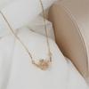 Collar de Alas de Ángel Pequeñas Estilo de Moda Nuevo Celebridad Cibernética Zirconia Microincrustada Inteligente Joyería de Circonia con Corona Exquisita para Mujeres
