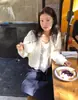 Enviado: Cardigã de tricô trançado doce novo de outono chique coreano, blusa casual solta
