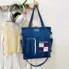 Bolso Tote Estilo Nuevo 2025, Bolso para Libros, Mochila Grande de Lona para Estudiantes, Bandolera Cruzada de un Solo Hombro, Bolso Multiusos para Tutorías, Ligero