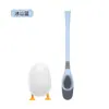 Cepillo de Inodoro de Esquina de Silicona con Cerdas Duras y Base, Herramienta Amarilla para Limpiar el Inodoro para la Limpieza del Baño en Casa