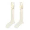 Calcetines blancos por encima de la rodilla para mujer en otoño e invierno de algodón puro calcetines altos calcetines de otoño hasta la pantorrilla medias JK con botas