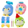 Paquete de Materiales para Crochet de Lana Set Muñeca de Peluche de Tejido Muñeca Tejida Muñeca de Ganchillo Tejido DIY