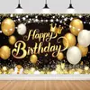 Fondo de fiesta de cumpleaños nuevo transfronterizo 2027, fondo de decoración festiva con diseño de globo y pastel de cumpleaños impreso en alta definición