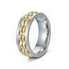 Fuente de Suministro de Joyería de Amazon: Un Imprescindible para Hombres Modernos en Europa y América, Anillo de Acero Inoxidable Multicolor con Engranajes Giratorios para Aliviar el Estrés que No se Desvanece