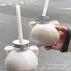 Em estoque Copo Gato Rede Celebrum Fofo Garrafa de Chá de Leite Copo de Plástico 500ml Embalagem Descartável Copo de Chá de Leite