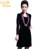 Chen Miaoyan 2022 nuevo vestido retro de terciopelo de manga larga temperamento talla grande ropa de mujer fabricantes venta al por mayor